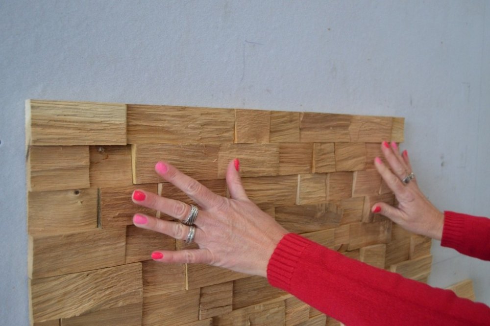 Ukázka jak přidělat dřevěný obklad na stěnu Vapalung In