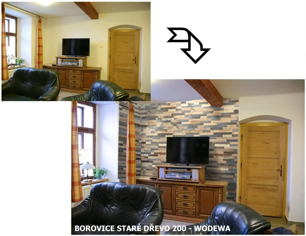 Vizualizace dřevěného obkladu