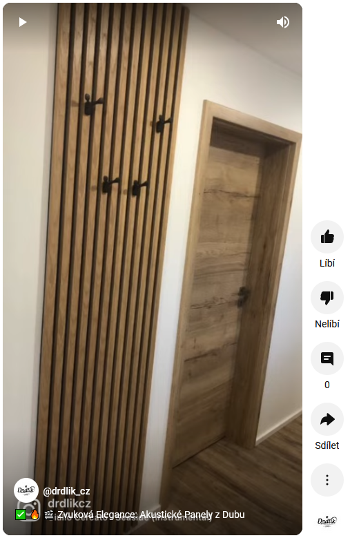 akustický obklad z dubu