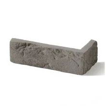 Cihlový obklad, ROH, Z BETONU, CAMBRIDGE 14, šedá, 80 x 190 mm x 63 mm, tloušťka 12-18 mm, 1,75 bm