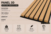 ATYPICKÝ PRODUKT - Akustický panel - DUB WOTAN, MDF + FÓLIA FINISH 3D, ČIERNY akustický podklad FILC, 300 x 285 mm