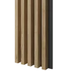 Dřevěné lamely ŠIROKÉ na ČERNÉ desce (MDF), DUB PŘÍRODNÍ, 46 x 300 x 2750 mm (0,825 m2)