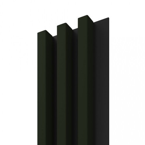 LINEA SLIM 3 drevené lamely na doske - botanic | čierna, 2650 x 150 x 30 mm