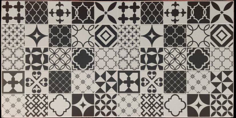 PVC dekorační panely - Black tandem, 960 x 485 x 0,35 mm