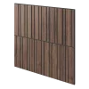 Lamelový panel AMSTERDAM - DÝHA Z AMERICKÉHO OŘECHU, 600 x 600 x 11 mm, ČERNÝ MDF PANEL