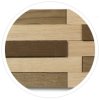 H MINI WOOD, DUB MIX BAREV, 5 řad, broušené lamely - balení obsahuje 2 kusy panelů (650 x 190 mm)