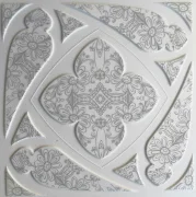 Stropní kazety moderní design - DAISY ŠEDÁ , 495 x 495 x 3 mm