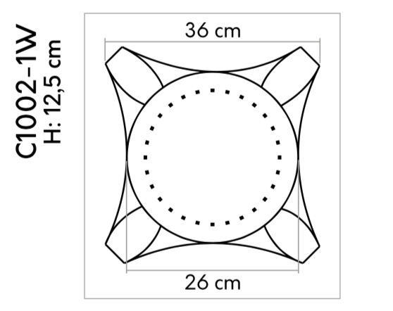 Hlavica - 125 x 360 x 360 mm