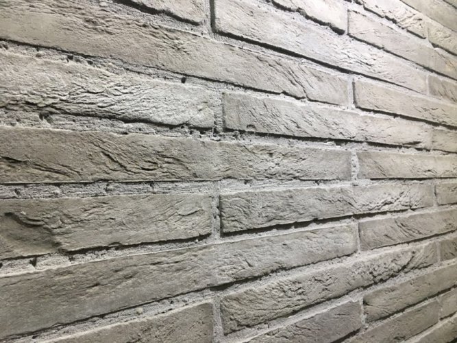 Cihlový obklad, Z BETONU, Mura Brick FUEGO 328, tmavě šedá, 500 x 40 mm, tloušťka 35 - 40 mm, 0,5 m2