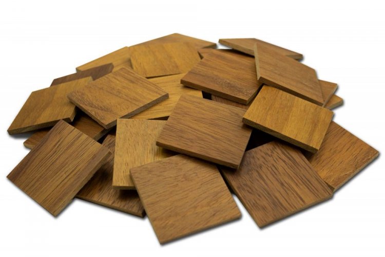 IROKO 50, jednotlivé kusy 50 x 50 mm (0,0025 m²) - dřevěná mozaika 3D - Povrchová úprava: Broušený - olejovaný, Balení: 6 mm