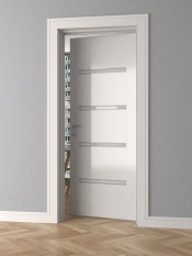 Orámování bezobložkových dveří – HLADKÉ, tvrdý plast PolyForce (HD Polymer), základní bílý nátěr (přetíratelný), 110 x 15 x 2400 mm