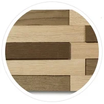 H MINI WOOD, DUB MIX FARIEB, 5 radov, brúsené lamely - balenie obsahuje 2 kusy panelov (650 x 190 mm)