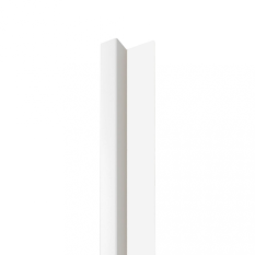 VZOREK - Dřevěná lamela LINEA SLIM 1 - bílá / bílá - ROZMĚR VZORKU: 132 x 54 mm