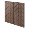 Lamelový panel VERSAILLES - DÝHA Z AMERICKÉHO OŘECHU, 600 x 600 x 11 mm, ČERNÝ MDF PANEL