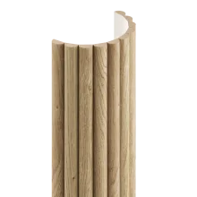 Lamelový panel na tkanině VAG - DUBOVÁ DÝHA, obložení zakřivených či oblých stěn, 300 x 2750 mm, MDF PANEL