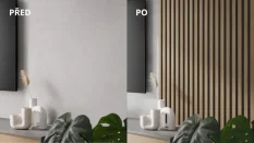 ATYPICKÝ PRODUKT - Akustický panel - DUB PŘÍRODNÍ, MDF + FOLIE FINISH 3D, ČERNÝ akustický podklad FILC, 300 x 1356 mm