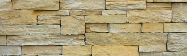 Kamenný obklad, Z BETÓNU, Lámaná skala Trivento, žlto biela, 17 - 60 x 4 - 18 mm, hrúbka 20 - 50 mm, 0.5 m2