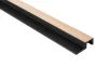 Koncový profil na vodotesný lamelový panel (dve lamely) - pravý - 2700 x 62 x 20 mm - DUB SVETLY