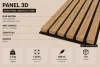 ATYPICKÝ PRODUKT - Akustický panel - DUB WOTAN, MDF + FOLIE FINISH 3D, ČERNÝ akustický podklad FILC, 300 x 2461 mm