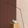Akustický panel ACOUSTIC LINE - terracote | černá, 2650 x 245 x 22 mm, lamely MDF + FINISH FOLIE, akustický podklad FILC