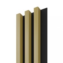 Dřevěná lamela LINEA SLIM 3 - zlatá / černá