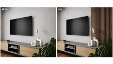 Akustický panel - ORECH DYHA, MDF, ČIERNY akustický podklad FILC, 300 x 2750 mm