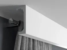 Garnýžová LED osvětlovací lišta, NEPŘÍMÉ OSVĚTLENÍ, tvrdý plast PolyForce (HD Polymer), základní bílý nátěr (přetíratelný), 120 x 50 x 2400 mm