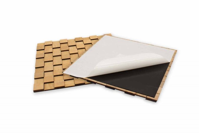 DUB 30 (30 x 30 mm) -  dřevěná mozaika 3D na samolepícím podkladu