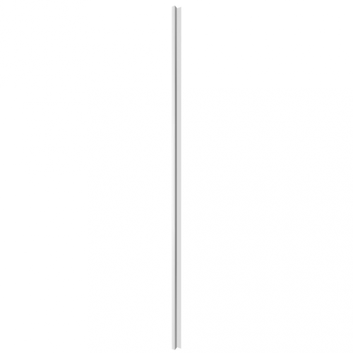 LINEA 1 dřevěná lamela na desce - bílá | bílá, 2750 x 64 x 40 mm