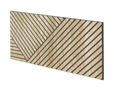 Lamelový panel SEVILLA - DUBOVÁ DÝHA, 600 x 300 x 11 mm, ČERNÝ MDF PANEL