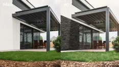 Kamenný obklad, Z BETONU, MINNESOTA 3,  černohnědá, 105 x 190, 330 mm, tloušťka 8 - 17 mm, 0.43 m2