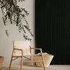 LINEA SLIM 3 dřevěné lamely na desce - botanic | černá, 2650 x 150 x 30 mm
