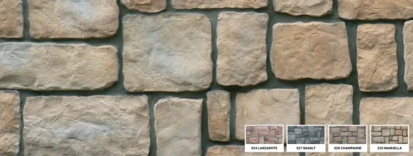 Kamenný obklad, Z BETÓNU, Hradný múr Champagne, hnedá, 60 - 400 x 150 - 160 mm, hrúbka 10 - 30 mm, 1 m2