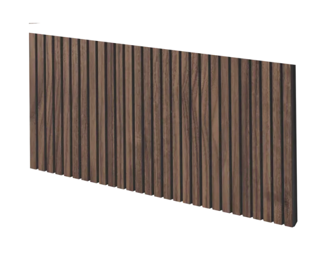 Lamelový panel VADSO - DÝHA Z AMERICKÉHO OŘECHU, 600 x 300 mm, ČERNÝ MDF PANEL