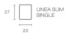 LINEA SLIM SINGLE - Drevená lamela na stenu, čierna, 2650 x 22 x 27 mm