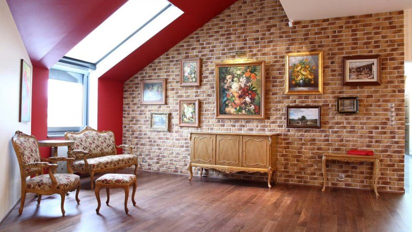 Cihlový obklad, Z BETONU, RUSTIK 548, hnědá, 210 x 60 mm, tloušťka 10-18 mm, 1 m2