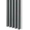 Dřevěné lamely ŠIROKÉ na BÍLÉ desce (MDF), GRAFIT (ANTRACIT), 46 x 300 x 2750 mm (0,825 m2)