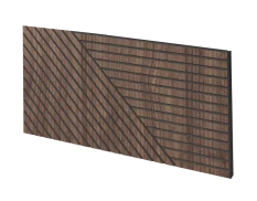 Lamelový panel SEGOVIA - DÝHA Z AMERICKÉHO OŘECHU, 600 x 300 mm, ČERNÝ MDF PANEL