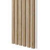 Dřevěné lamely ÚZKÉ na BÍLÉ desce (MDF), DUB PŘÍRODNÍ, FINISH FOLIE, 24 x 300 x 2750 mm (0,825 m2)