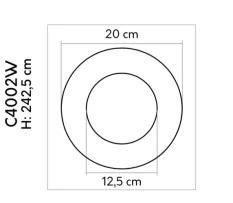 Sloup - 2425 x 200 x 125 mm