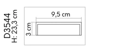Spodný diel na orámovanie - tvrdý plast ProFoam® (Polyuretán), základný biely náter (pretierateľný), 252 x 95 x 30 mm