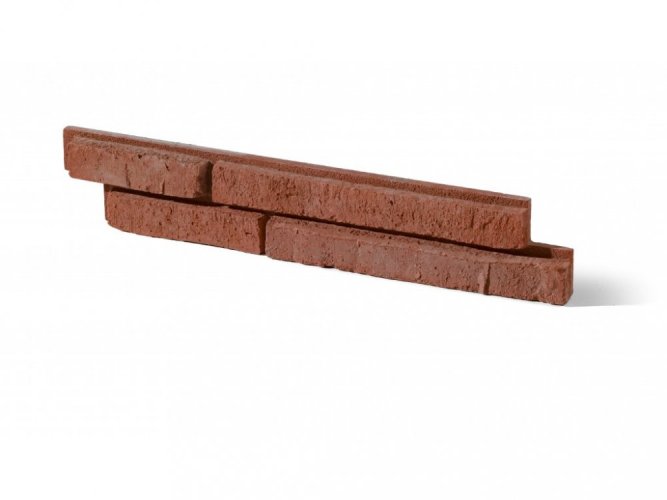 Betonový obklad, ROH, Z BETONU, BRONX 1, červená, 160 x 345 mm, tloušťka 10-30 mm, 0.47 m2