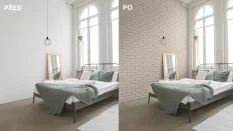 Cihlový obklad, Z BETONU, BOSTON 3 - beige, světlá, 222 x 73 mm, tloušťka 8-21 mm, 0.52 m2