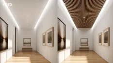 Koncový profil k voděodolnému lamelovému panelu (dvě lamely) - levý - 2700 x 31 x 20 mm - DUB KLASICKÝ Koncový profil k voděodolnému lamelovému panelu (dvě lamely) - levý - 2700 x 31 x 20 mm - DUB KLASICKÝ