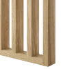Dělící lamelová stěna s podstavcem - volně stojící, 990 x 2005 mm, (MDF), DUBOVÁ DÝHA - Typ lamel: V úhlu 45° k základně, Povrchová úprava dýhy: Olejovaná