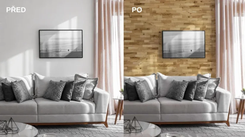 DUB RUSTIKÁLNY 200 (200 x 50 mm) - drevený obklad, lamela 3D - Povrchová úprava: Kartáčovaný - bez povrch. úpravy
