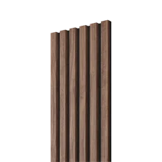 VZOREK - Akustický panel - OŘECH DÝHA, MDF, ČERNÝ akustický podklad FILC, 100 x 200 mm