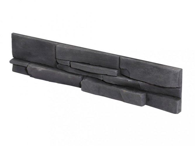 Betonový obklad, Z BETONU, GRENADA 5 - graphite, středně šedá, 550 x 117 mm, tloušťka 22-38 mm, 0.32 m2