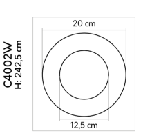 Sloup - 2425 x 200 x 125 mm