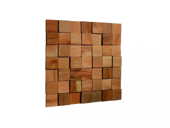VZORKA - CUBE 1 - drevený obkladový panel na stěnu - rozmer vzorku: 172 x 172 mm